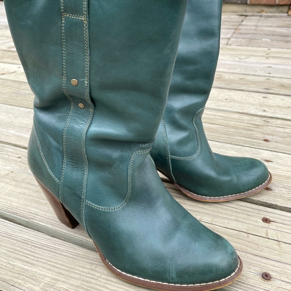 Dark Green Seychelles Leather Boots